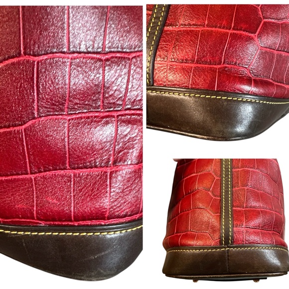 Dooney & Bourke Belvedere Croc-Embossed Hobo Shoulder Bag with Cosmetic Pouch - Picture 17 of 17